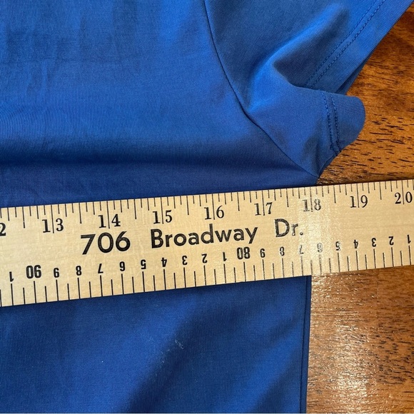 Blue women’s zyia twist front crop top t shirt reversible size medium - Picture 3 of 10